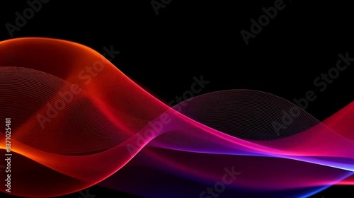Colorful abstract wave lines