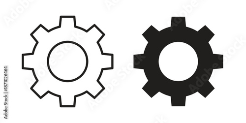 Settings icons vector collection for web designs. flat icons