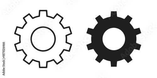 Settings button icons vector collection for web designs. flat icons
