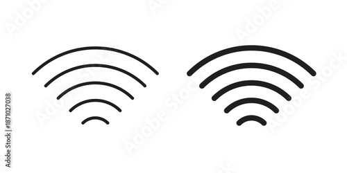 Signal icons vector collection for web designs. flat icons