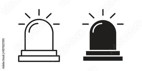 Siren icons vector collection for web designs. flat icons