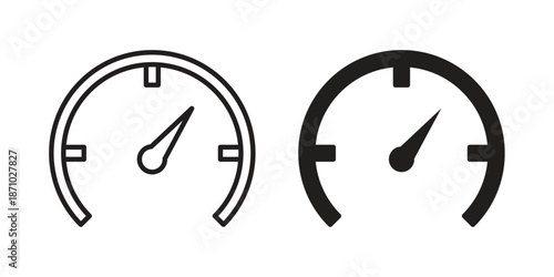 Speedometer icons vector collection for web designs. flat icons
