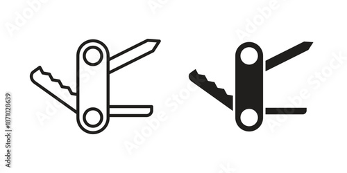 Swiss Knife icons vector collection for web designs. flat icons