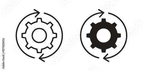 System update icons vector collection for web designs. flat icons