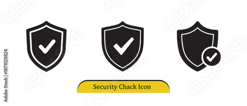 Three security check icons