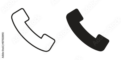 Telephone icons vector collection for web designs. flat icons
