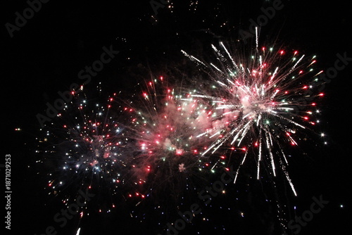 fireworks in the night sky
