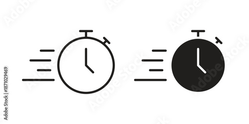 Time fast icons vector collection for web designs. flat icons