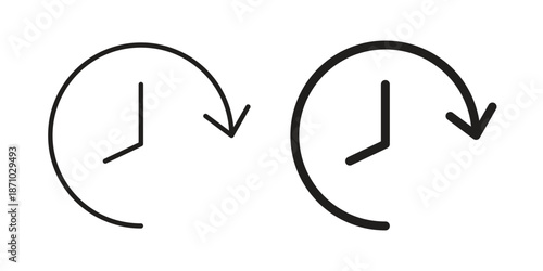 Time forward icons vector collection for web designs. flat icons