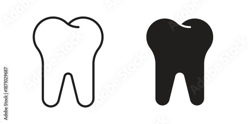 Tooth icons vector collection for web designs. flat icons
