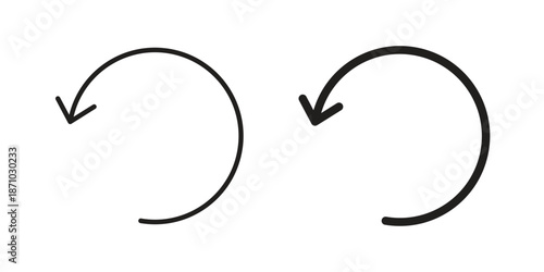 Undo icons vector collection for web designs. flat icons