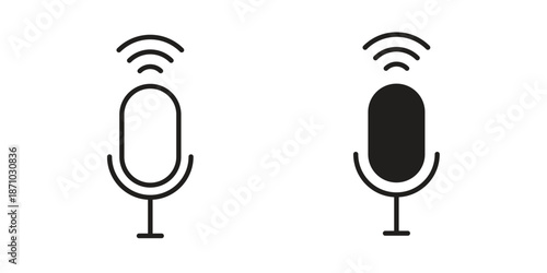 Voice icons vector collection for web designs. flat icons