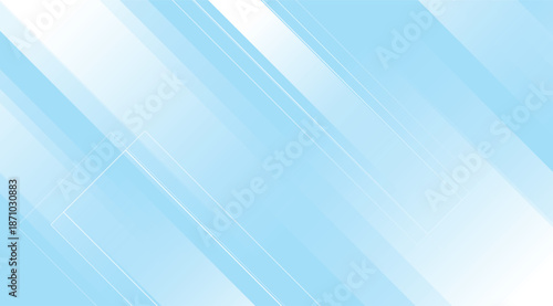 Abstract light blue and white gradient background with dynamic diagonal lines and subtle geometric patterns for modern design