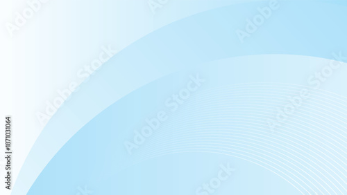 Abstract light blue and white gradient background with flowing curved shapes and subtle lines for modern design use