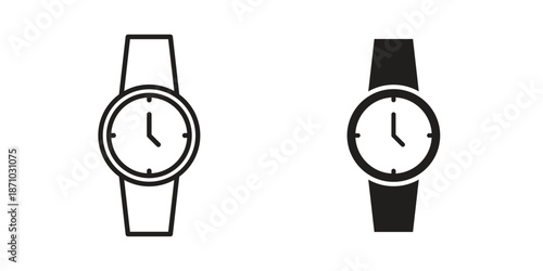Watch icons vector collection for web designs. flat icons