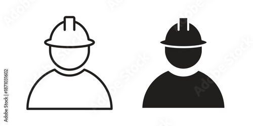Worker icons vector collection for web designs. flat icons