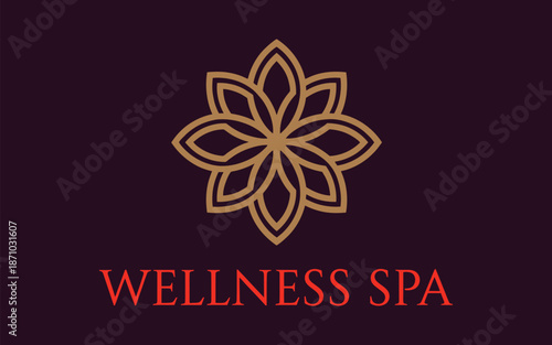 wellness spa logo vector design for beauty salon relaxation therapy health care massage yoga and holistic wellness brand identity and natural lifestyle businesses.