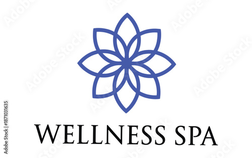 wellness spa logo vector design for beauty salon relaxation therapy health care massage yoga and holistic wellness brand identity and natural lifestyle businesses.