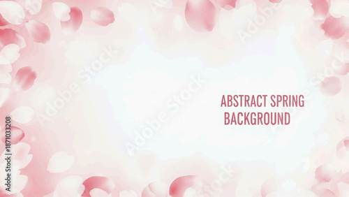 A vibrant abstract spring background with soft pink and white hues and delicate floral patterns