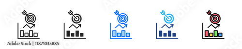 Lean Goals Icon Set Multiple Style Collection