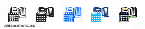 Book Loan Icon Set Multiple Style Collection