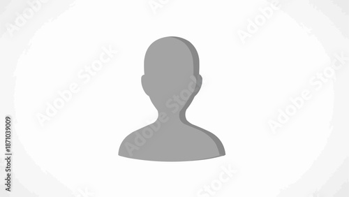 Silhouette of a persons head and shoulders icon.