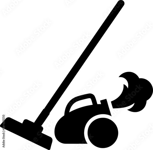 Vacuum cleaner vector icon. Household cleaning equipment symbol. Flat style illustration for web, app, button, sign