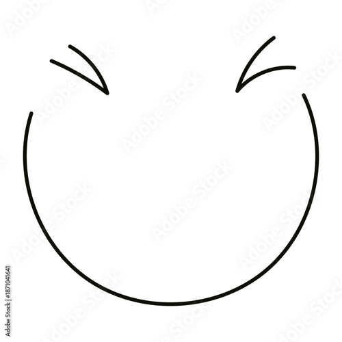 Cute funny happy face isolated on transparent background. Hand drawn vector illustration. Line drawing. Cartoon character. Kid fashion, textile print, design element, clip art