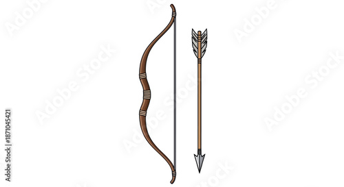 Bow and Arrow: Traditional Archery Equipment for Hunting and Sport.