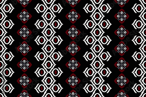 Ikat geometric folklore ornament. Tribal ethnic texture.Seamless ajrak tradition pattern in Aztec style. Motifs Ikat embroidery, abstract design for texture, fabric, clothing, wrapping, decoration