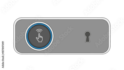 Smart Lock with Keyhole and Touch Interface.
