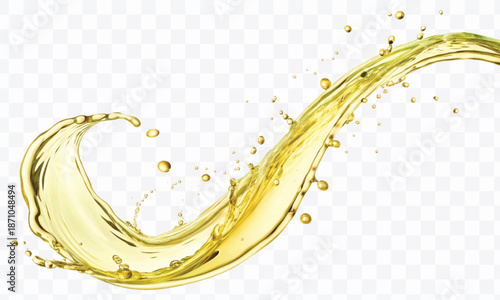 abstract 3d fresh olive oil splash explosion, flying olive oil on the air cut isolated on white background