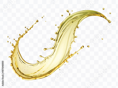 abstract 3d fresh olive oil splash explosion, flying olive oil on the air cut isolated on white background