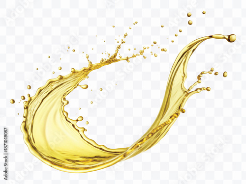 abstract 3d fresh olive oil splash explosion, flying olive oil on the air cut isolated on white background