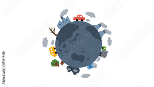 Global warming and air pollution on planet earth
