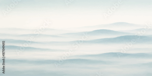 A breathtaking landscape captures white clouds drifting across a vibrant blue sky over a serene ocean horizon where sunlight meets the mountain peaks in a display of natural beauty