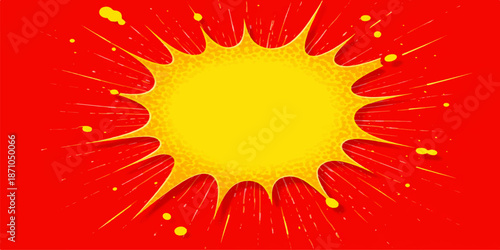 Abstract red background featuring a bright macro closeup of blooming gerbera daisy petals in a summer garden showing vibrant orange and yellow floral beauty in nature