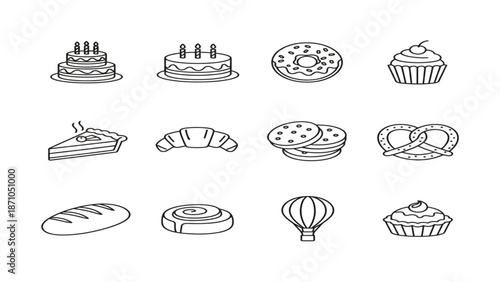 bakery foods  item icons.