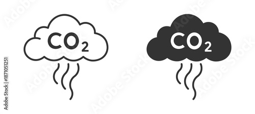 Carbon dioxide co 2. emissions vector Co 2 neutral concept, Vector illustration , 