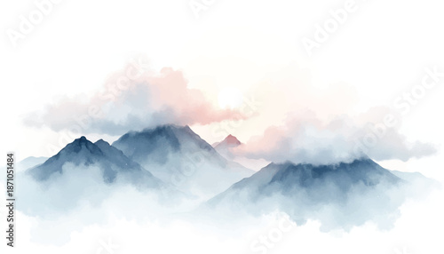 clouds over the mountains