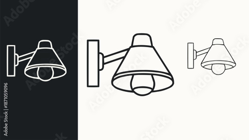 Modern Wall Mounted Light Fixture with Bulb.