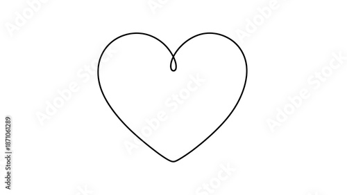 Simple heart outline drawing