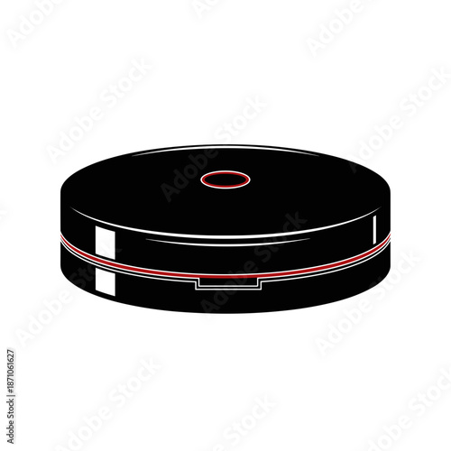 compact powder vector illustration in minimalist flat style on white background. Used for cosmetics and beauty products