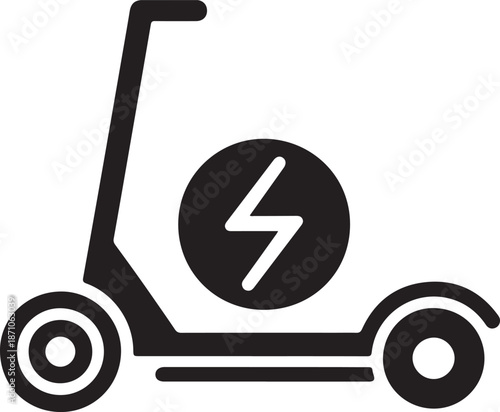 Electric scooter symbol isolated on white background, Vector, illustration