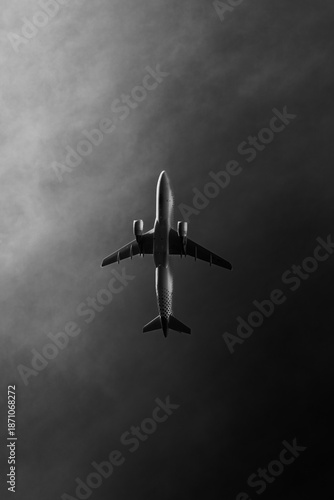 Avion noir et blanc