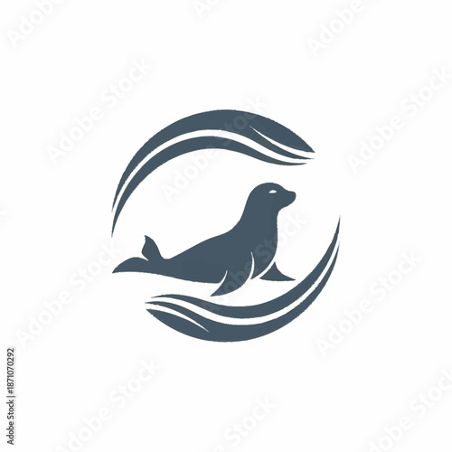 Graceful Seal Swimming in a Circular Wave Design.