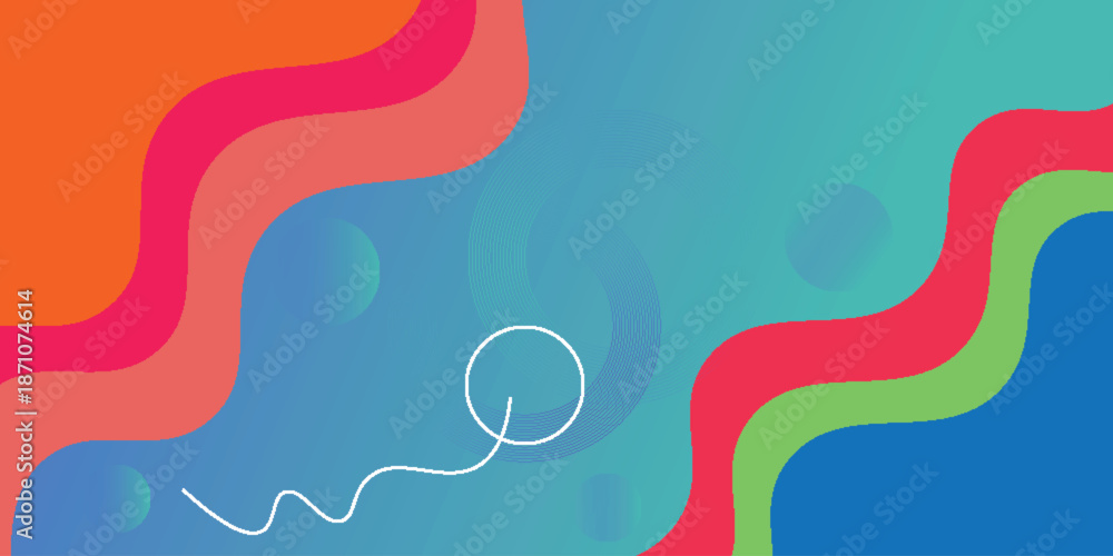 Obraz premium Dynamic Colorful Geometric Wave Background for Fashionable Design with fluid splash and holography for fashionable invitation, poster, flyer