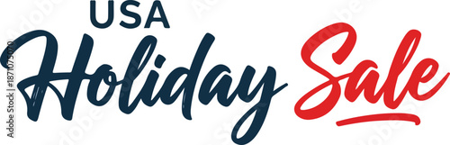 USA Holiday Sale Text Design.