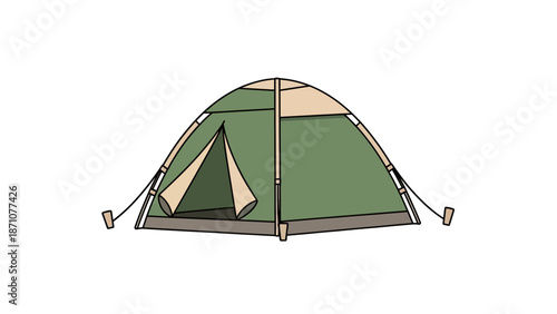 Green Dome Tent for Outdoor Adventures and Camping
