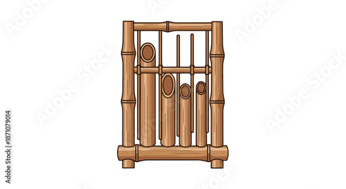 Angklung: Traditional Indonesian Musical Instrument Made of Bamboo.